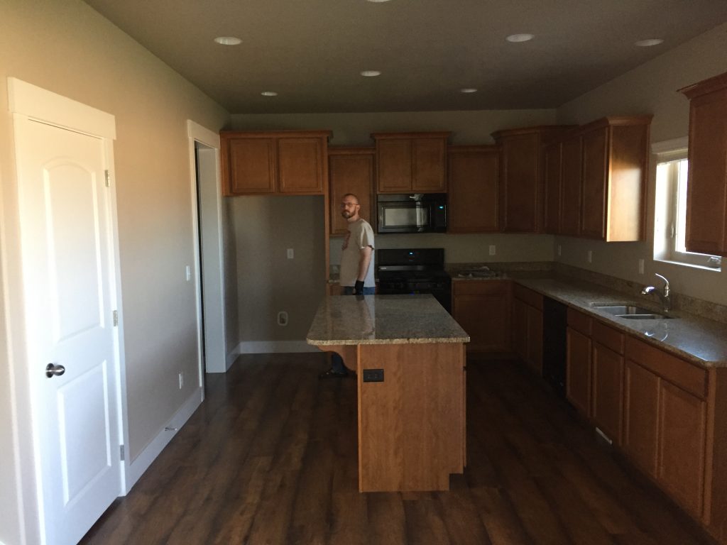 Jon in a recently build kitchen.